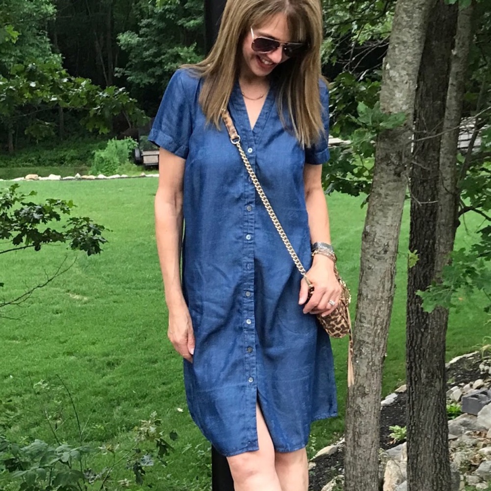 J Jill Chambray Denim Dress